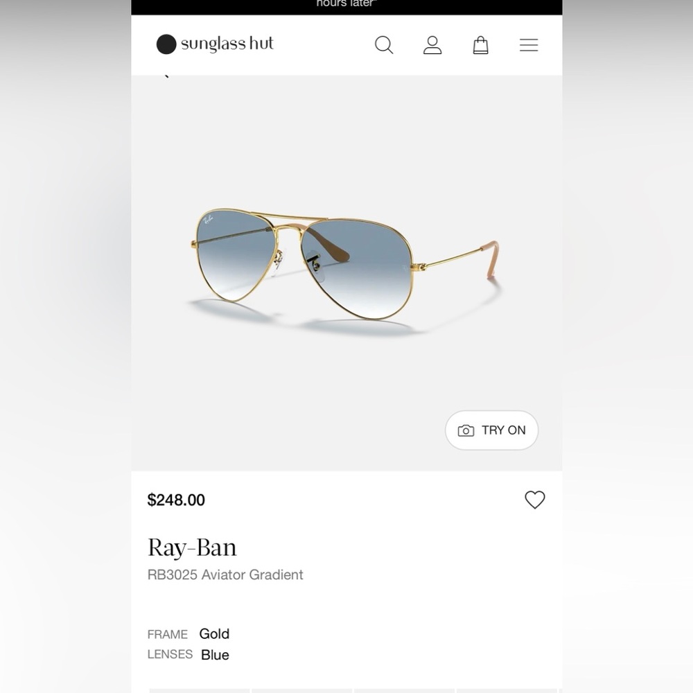 Rayban Aviator Gradient